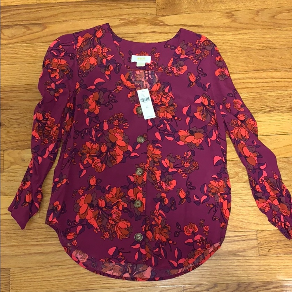 MAEVE by ANTHROPOLOGIE 3/4 sleeve blouse.